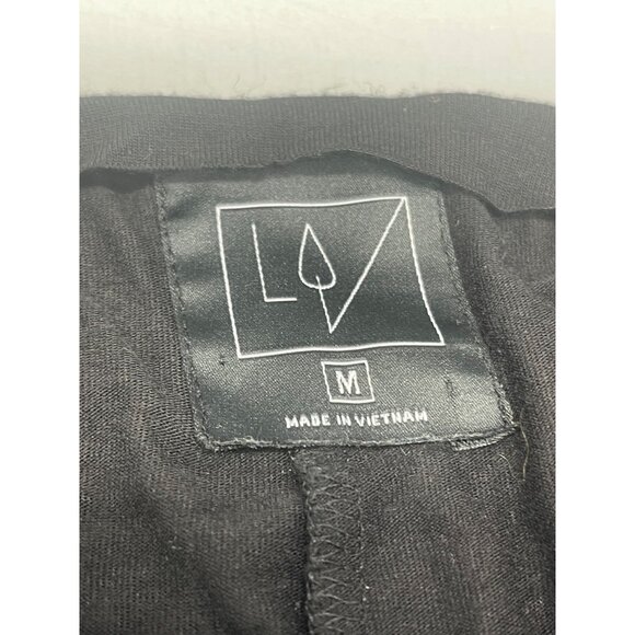 long sleeve tee shirt high low black sheer size medium READ - Picture 5 of 6